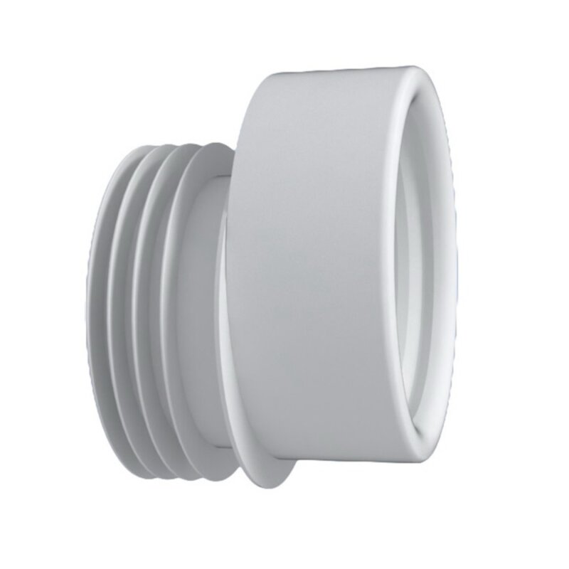 QWORK 20 mm Versatz WC Anschlussrohr, Kunststoff WC Anschlussstück