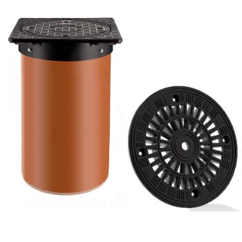 Kontrollschachtsystem DN 315  DN315 - DN200 eckig geöffnet