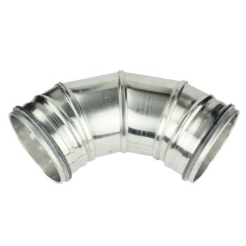 90° Bogen mit Doppellippendichtung Aluminium Ø 125
