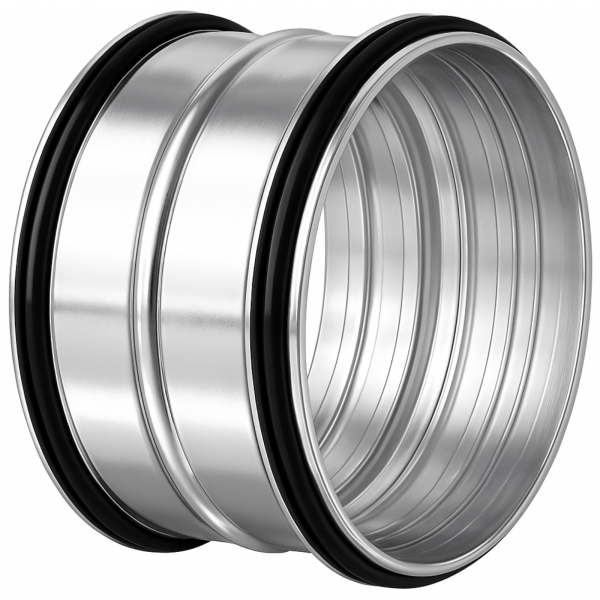 Verbindungsstück mit Doppellippendichtung Aluminium Ø 100 - 150 mm