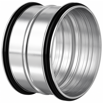 Verbindungsstück mit Doppellippendichtung Aluminium...