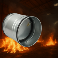 Brandschutzklappe mit Doppellippendichtung Ø 150 mm 5