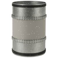 Segeltuchverbinder mit Doppellippendichtung Ø 80 mm 1