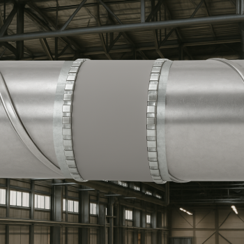 Segeltuchverbinder mit Doppellippendichtung Ø 125 mm