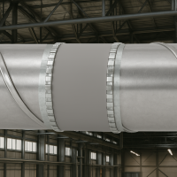 Segeltuchverbinder mit Doppellippendichtung Ø 200 mm 