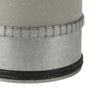 Segeltuchverbinder mit Doppellippendichtung Ø 180 mm 