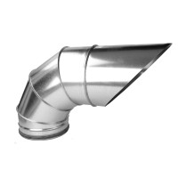 Bogen Segmentbogen Ausblasstutzen 45° Schutzgitter Wicke