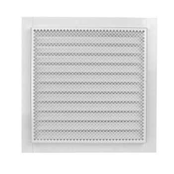 Metalllüftungsgitter 300 x 300 mm weiß