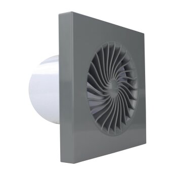 wei/ß glanz MKK Badl/üfter Wohnrauml/üfter Ventilator Wandl/üfter Front wechselbar /Ø 100 mm /Ø 125 mm Nachlauf mit Einschaltverz/ögerung /Ø 125 mm KUNSTSTOFF 18434-023