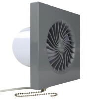 Wohnraumlüfter Ø 100 mm in grau