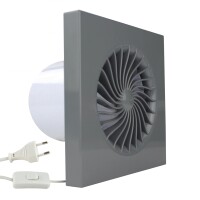 Wohnraumlüfter Ø 100 mm in grau 3