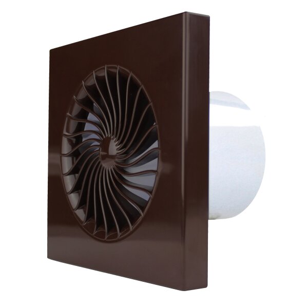 Wohnraumlüfter Ø 100 mm in braun Standard