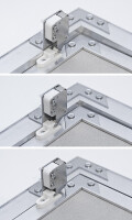Revisionsklappe mit 12,5 mm GK-Einlage - Aluminium Profil | 