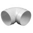 Rundkanal Rohrsystem L&uuml;ftungsrohr Formteile Bogen T-St&uuml;ck Verbinder &Oslash;100 mm wei&szlig;