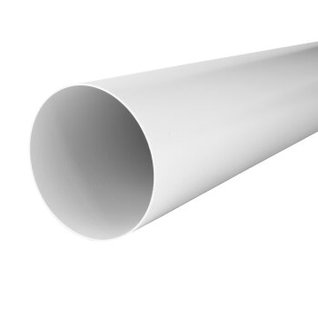Rundkanal Rohrsystem L&uuml;ftungsrohr Formteile Bogen T-St&uuml;ck Verbinder &Oslash;125 mm wei&szlig; L&uuml;ftungsrohr 1 Meter