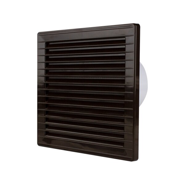 Lüfter Ventilator Badezimmer eckig Abluft Standard Ø 125 mm braun