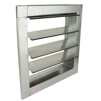 Lüftungsgitter mit Lamellen 500 x 500 mm