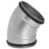 Bogen 45° Doppellippendichtung Ø 125 mm 1