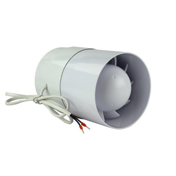 Kanal Rohrventilator Rohreinschub Lüfter Abluft Ventilator leise Ø 100 mm Standard mit Rückstauklappe