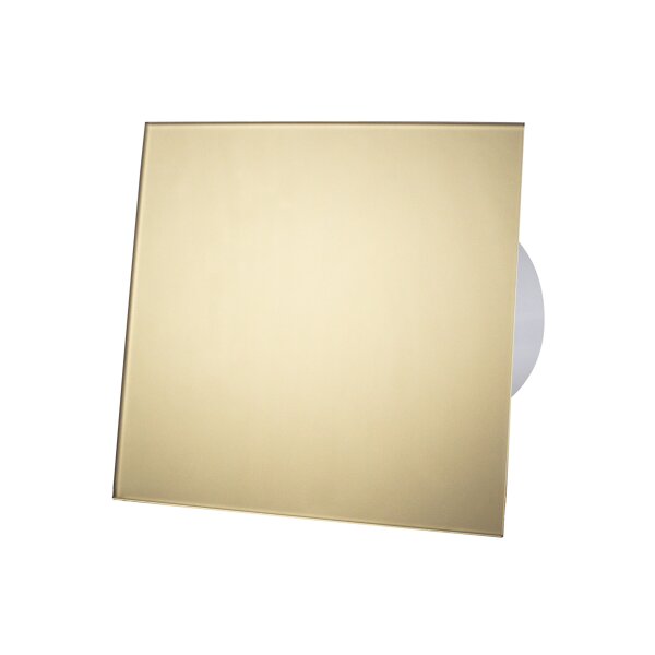 Ø125 mm Wohnraumlüfter Rückstauklappe Echtglas Feuchtesensor gold satiniert