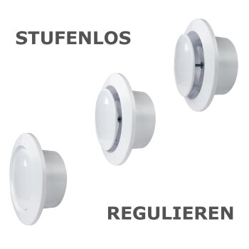 Rekuperation Anemostat Zuluft Abluft Ø 75 100 125 150 mm Zuluft Ø 125 mm