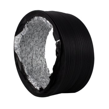 Abluftschlauch Flexschlauch flexibel Isolierung Ø 100 Ø 125 Klimaanlage Trockner 1 meter schwarz Ø 125 mm