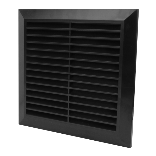 Lüftungsgitter Kunststoff Wetterschutz Ø 150 mm schwarz