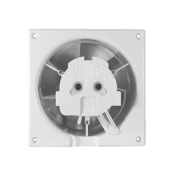 Badlüfter Ventilator Wandlüfter Glasfront Abluft Rückstauklappe weiß Ø 100 mm Standard matt mit Rückstauklappe