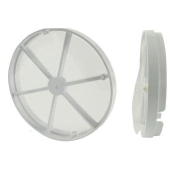 Badlüfter Ventilator Wandlüfter Glasfront Abluft Rückstauklappe weiß Ø 100 mm Standard matt mit Rückstauklappe