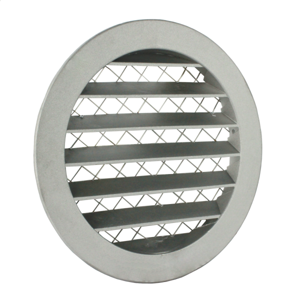 Lüftungsgitter Aluminium mit Vogelschutzgitter Ø 150 mm silber