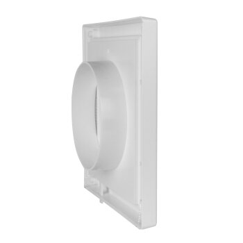 Lüftungsgitter Lamellengitter regulierbar Insektennetz 170 x 170 mm Ø 100 mm weiß