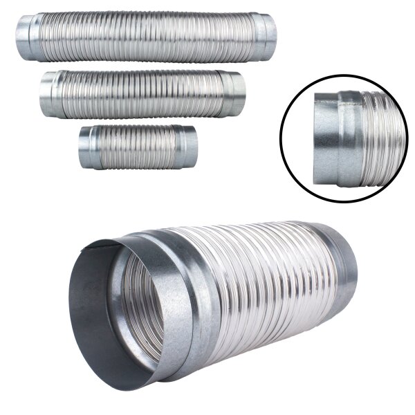 Aluflexrohr Aluflexschlauch mit Verbinder Lüftungsschlauch Flexrohr Ø 100 mm 1,5 m