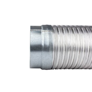Aluflexrohr Aluflexschlauch mit Verbinder Lüftungsschlauch Flexrohr Ø 160 mm 1,0 m
