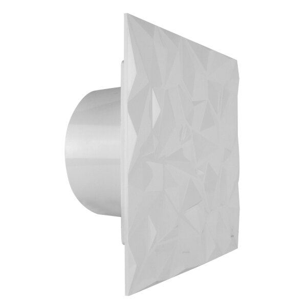 Badlüfter Wohnraumlüfter Diamant Panel weiß Ø 125 mm und verschiedenen Funktionen