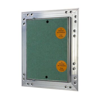 Wartungs-Inspektionsklappe Revisionsklappe mit 12,5 mm GK-Einlage - Aluminium Profil | 400 x 400 mm Gebraucht - Akzeptabel