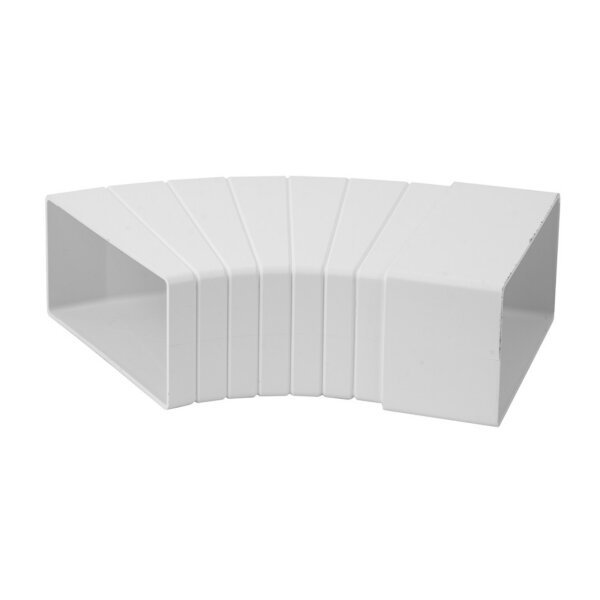15-60 ° Bogen 55 x 110 mm Flachkanal weiß