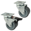 Transportrolle max. Traglast 100 kg Doppelrolle Gleitlager Bremsbar