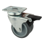 Transportrolle max. Traglast 100 kg Doppelrolle Gleitlager Bremsbar