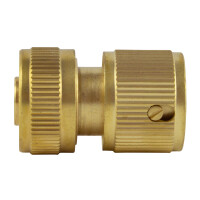 Messing Schnellverbindungsstück Wasserstop 3/4" 2
