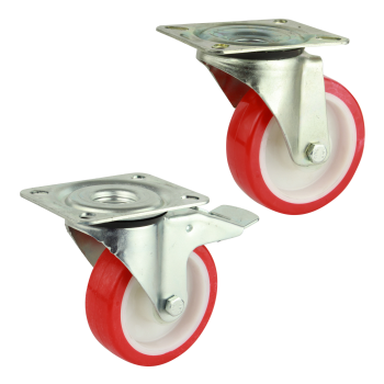 Transportrolle max. Traglast 200 kg Lenkrolle Gleitlager Bremsbar
