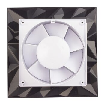 Badlüfter Wohnraumlüfter Diamant Panel anthrazit Ø 100 mm Nachlauf/Timer