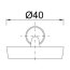 Abflussstopfen Kunststoff Ø 40 mm 44 mm Ø 40 mm