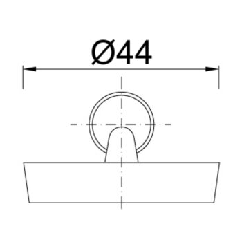 Abflussstopfen Kunststoff Ø 40 mm 44 mm Ø 44 mm