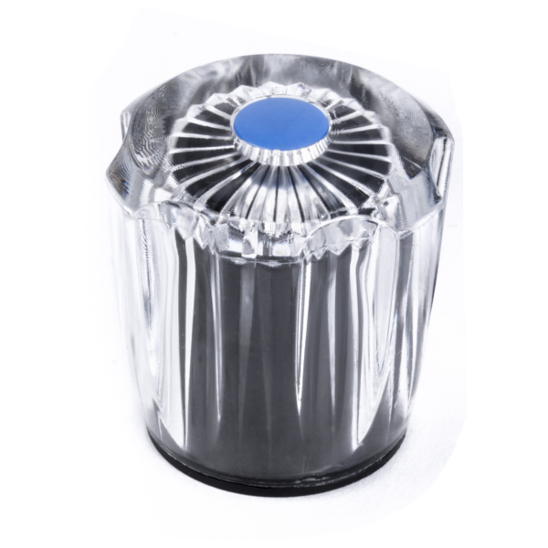 Hahnoberteil Diamant-Griff Blau 3/8"