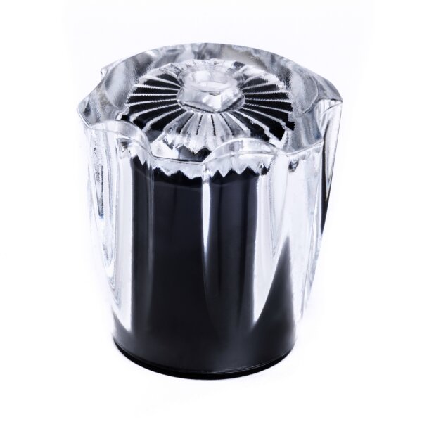 Hahnoberteil Diamant-Griff Klar 1/2"