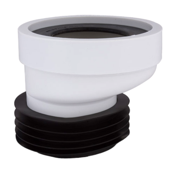 QWORK 20 mm Versatz WC Anschlussrohr, Kunststoff WC Anschlussstück
