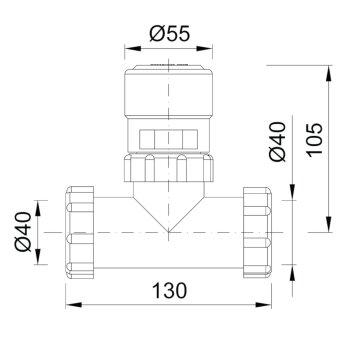 Rohrbelüfter für Abwasserrohre DN 40