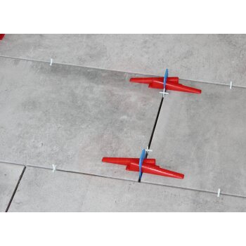 Fliesendistanzstücke Kreuz mit Steg 3 mm 75 Stück