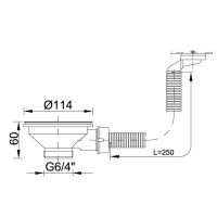 Ablaufventil für Waschbecken Ø 114 mm 6
