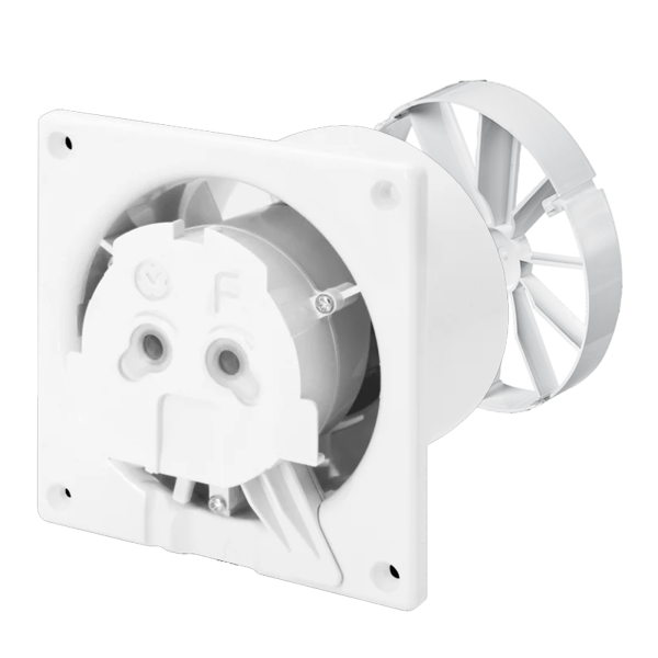 Badlüfter Wohnraumlüfter Ventilator Rückstauklappe Echtglas